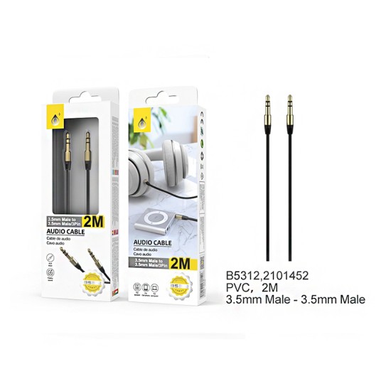 AUX CABO ONEPLUS B5312 NE CONECTOR METÁLICO M/M 3,5MM PRETO AUX CABO ONEPLUS B5312 NE CONECTOR METÁLICO M/M 3,5MM PRETO